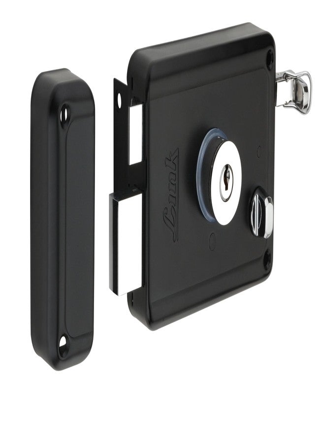 Link Stormbolt Rim Lock for Door | Double Action Movement Lock with 3 Brass Key for Home, Office, Hotel Door | Heavy Duty Lock with Both Side Key, Black| 10 Years Warranty - Image 4